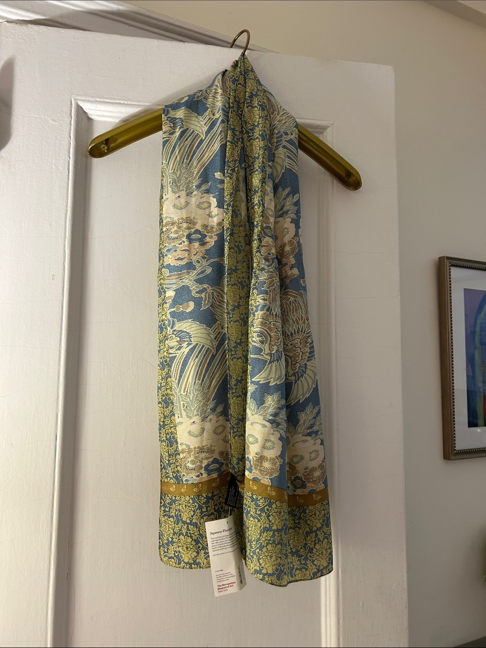 Metropolitan Museum Art silk floral scarf
